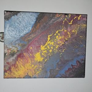 Abstract Canvas Art with Vibrant Colors